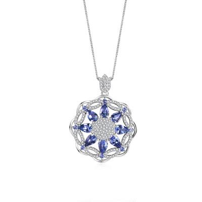 China Natural Tanzanite Marquise Pendant Tanzanite Marquise Lucky Stone Tanzanite Flower Pendant The Newest December for sale