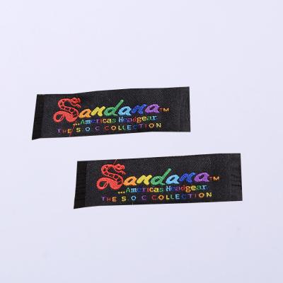 China Sustainable Woven Custom Label Maker Netting Cheap Woven Mini Apparel Labels for sale