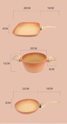 China Sustainable Amercook terracotta kitchen pot for cooking ware non stick cooking pots cookware set for sale