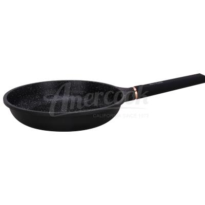 China Amercook Novelty Induction Black Dots Pan Bottom Round Non Stick Cast Aluminum Cookware Frying Pan for sale