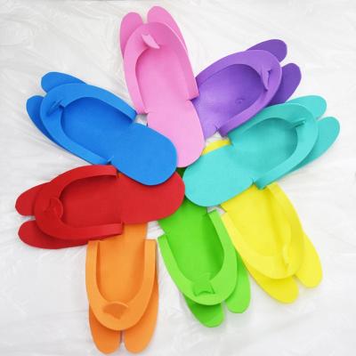 China Fashion trend hot sale custom logo pedicure Eva hotel disposable slipper for nail beauty salon for sale