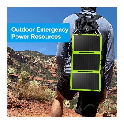 China Outdoor Activities New Design ETFE Solar Panel Charger 5v 9v 30W Mono Foldable Portable Solar Battery Charger for Camping for sale