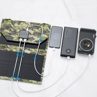 China DASOLAR Waterproof Portable Foldable Solar Panel Charger 5V 9V 20W 30W Colaspable 290*190*32mm for sale