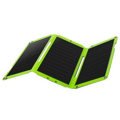 China Outdoor Activities Camping Charger 30W ETFE Solar Panel Foldable Waterproof Monocrystalline Portable Charger with USB for Mobile Phones for sale