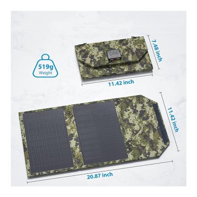 China Fast Charging Support 20 Watt Foldable Monocrystalline Solar Panel with USB Port, Portable Solar Panel Backpacking, Hiking and Traveling for sale