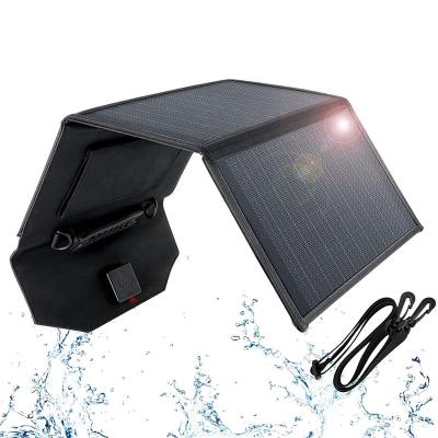 China 2021 Upgraded 3 Ports 20W 30W USB Solar Charger Foldable Portable Solar Phone Charger For Summer Camp 745*290*22mm for sale