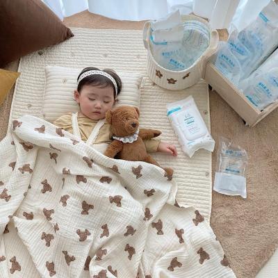 China INS Cotton Fold Muslin Wrap Blankets For Newborn Baby Blankets Newborn Wraps Infant Wrap Sleep Comforter Bedspread for sale