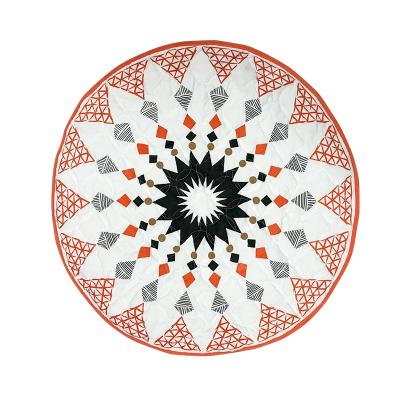 China Toy Explosion Models Home Children's Round Mat Geometry Diamond Baby Crawling Play Mat Soft For Babies for sale