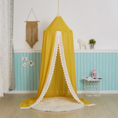 China Nordic LLIN Lace Chiffon Baby Hutch Tent Canopy Dome Mosquito Net Crown Crib Canopy for sale