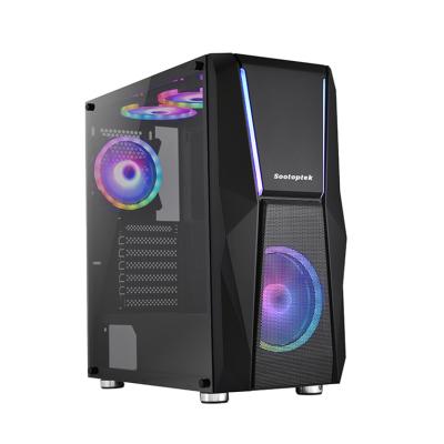 China With Fan Wholesale Highly Require RGB Fan Monitor Gaming Computer Case Atx for sale