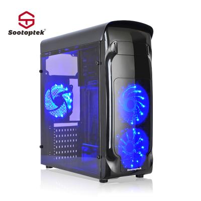 China With Mood Glass Case Gaming Computer Fan Mid Tower ATX Side Window With Usb3.0 Case for sale