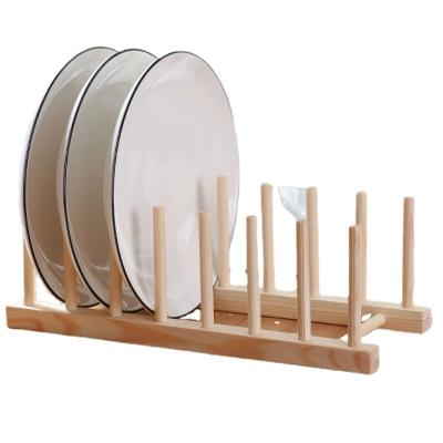 China Kitchen Minimalist Storage Rack Bamboo Drainer Bowl Shelf Dish Drying Rack for sale