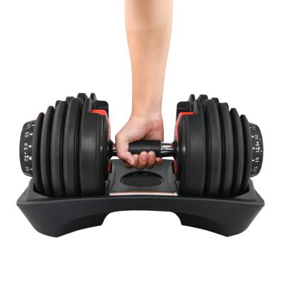 China Home Use 24kg 52.5 Pounds Adjustable Dumbbells Adjustable Dumbbells Fitness Equipment Lifting Up Exercising Set for sale