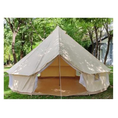 China Waterproof 3M 4M 5M 6M Cotton Yurt Tent Outdoor Glamping Luxury Camouflage Game/Field 10 Season Canvas Bell Tent for sale