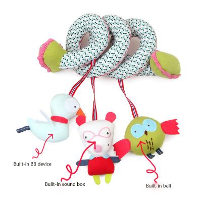 China Eco-Friendly Baby Rattle Toy Soft Crib Toy Spiral Hanging Activity Around Bed Baby Rattles Educational Toys for sale