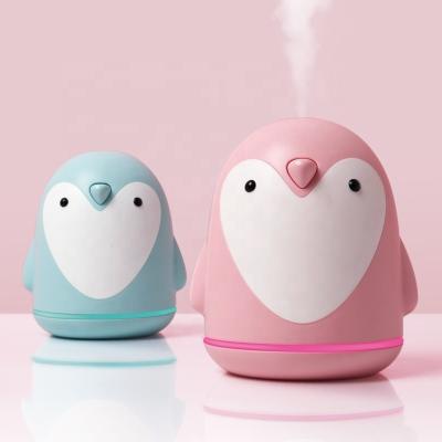 China Wholesale Ultrasonic Car Air Humidifier USB Mini Humidificador Penguin 3 in 1 Humidifiers with Colorful Lamp for Car Office Home for sale