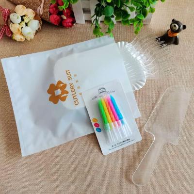 China Festival Eco-Friendly High Quality Plastic Disposable Materials Segmentation Cake Cutting Knife Cutlery Set Black for sale