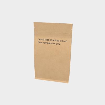 China Recyclable Customized Biodegradable Logo Printing Zip Lock Aluminum Foil Holder Kraft Paper Packaging With Window for sale