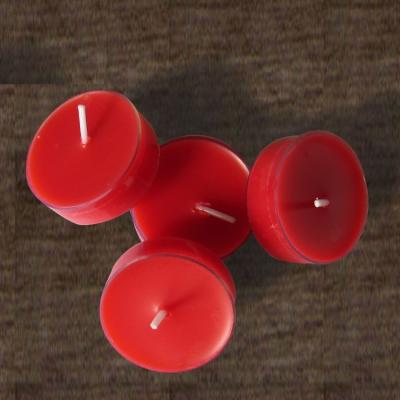 China Wholesale Eco-enviroment factory hot sale smokeless candle 28 pieces butter lamp round straining scented candle wax tins container for sale