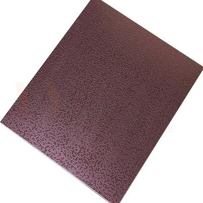 China 1500mmx300mm dekoratives Edelstahlblech Rose Red Stone Pattern Etched beendete zu verkaufen