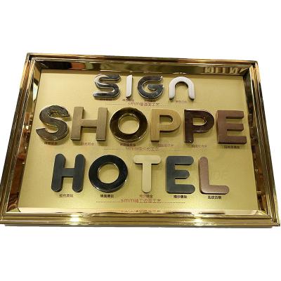 China Laser die 201 304 snijden het Hotelsignage van het 316 Rangroestvrije staal Metaalvervaardiging Te koop