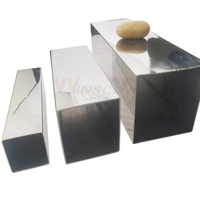 China TUBO CUADRADO BRILLANTE POLISH 600 CALIDAD 201 304 Grade Decorativo Inox Stainless Steel Square Pipe for sale