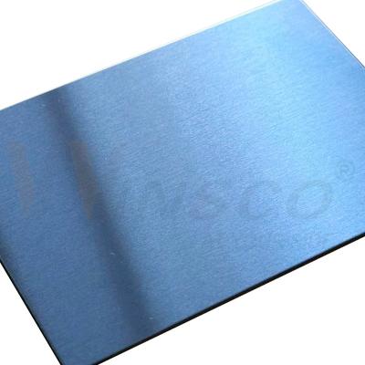 China SS 316 316L 4ftx8ft Inox Satin Plate Haarlijn 1220mmx2440mm Roestvrij staal nr.4 Blauw kleurplaat Te koop