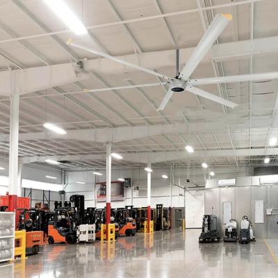 China Construction Works Warehouse Commercial Fans 1.5kw Big Ass Giant Hanging Inverter HVLS Ceiling Fan Motor for sale