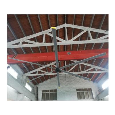 China 220V/380V AC Tipo de corriente eléctrica ventilador HVLS industrial grande con motor libre de mantenimiento en venta