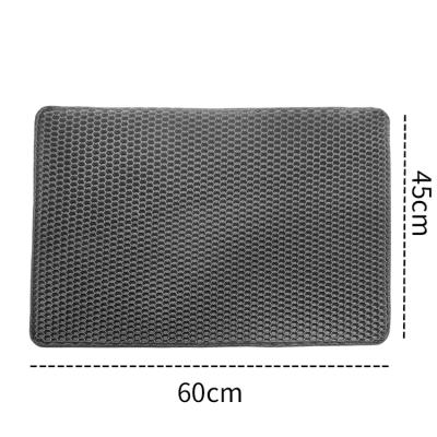 China Sustainable Pet Protection Waterproof Double Layer Honeycomb Easy Clean Eva Pet Cat Litter Mat Design for sale