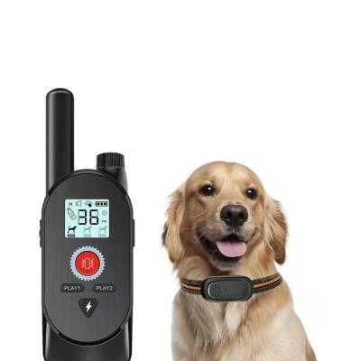 China Pet Anti Bark Anti Bark Dog Collar Dog Training Collar Viable Waterproof Rechargeable Electronic Remote Control Training Products for sale