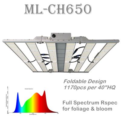 China Stangen-Gewächshaus LED RikoLite 650W 1820umol/S 6 wachsen Lichter zu verkaufen