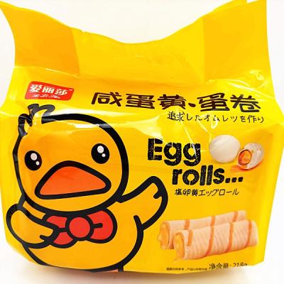 China China Normal Salted Egg Yolk Omelet Wafer Rolls Afternoon Snack for sale