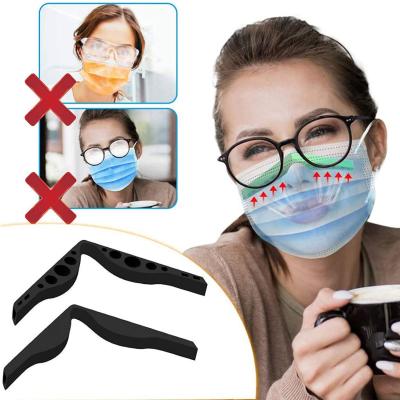 China Prevent Eye Glasses From Fogging Face Cover Nose Bridge Strip Clip Glasses Fog Protection Strip Silicone Nose Bridge Strip for sale