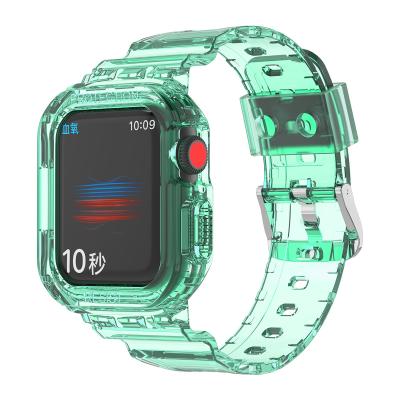 China 2021 Hot Selling TPU Sports Watch Band Transparent Strap Wear-resistant Wholesale for sale