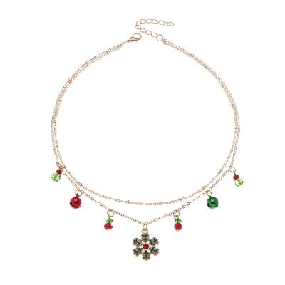 China Wholesale TRENDY 2021 New Design Christmas Jewelry Alloy Necklace Women's Christmas Necklace for sale