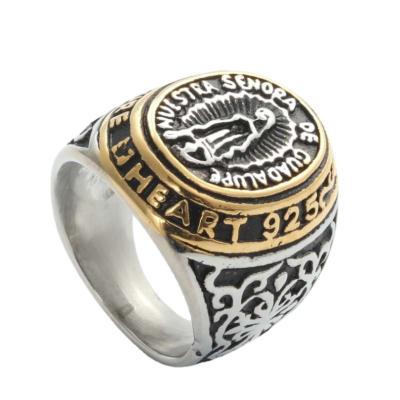 China Vintage Islam Titanium Steel Ring For Men Stainless Steel Letter Ring Manufacturer Provides for sale