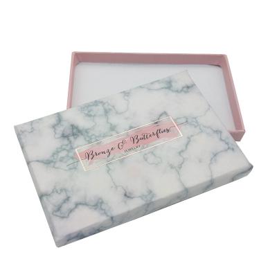 China Recyclable Custom Logo Printing Marble Blank Paper Gift Box for sale