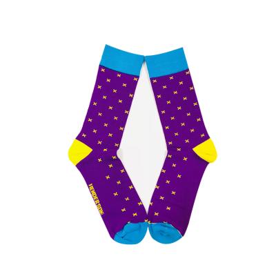 China Custom Made Fashion High Quality Soft Custom Antibacterial Printed Bamboo Dress Socks for sale