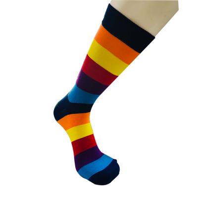 China Wholesale Custom Good Quality Antibacterial Make Your Own Design Organic Stripe Tube Bamboo Socks for sale