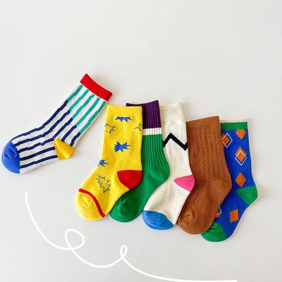 China Hot Selling Colorful Cute Kids Socks Fashion Cotton Socks Summer Workmanship Kids Sports Socks for sale