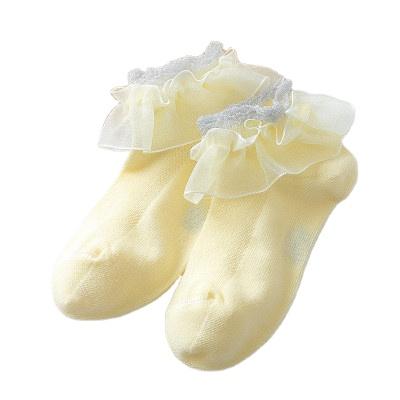 China Breathable QUICK DRY Custom Design Cute Baby Kids Combed Cotton Lace Girl Socks for sale