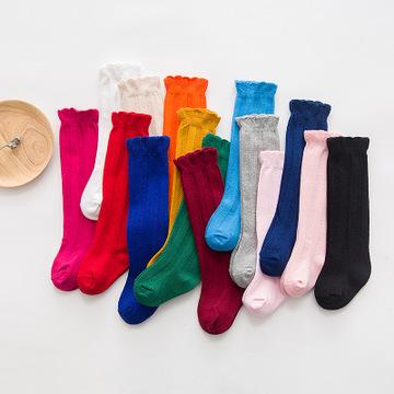 China Hot Sale Antibacterial With Colorful Cute Cotton Dress Girl Kids Breathable Socks for sale