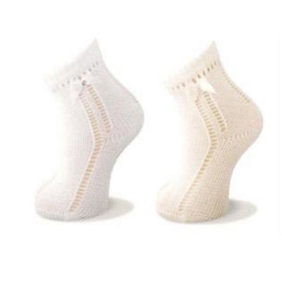 China Good Design QUICK DRY Wholesale Hot Selling White Babies Lace Up Socks for sale