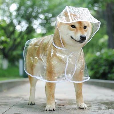 China Sustainable Large Dog Rain Coat Waterproof Raincoats For Dogs Transparent for sale