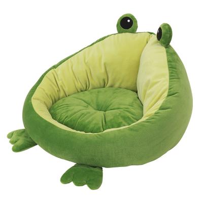 China Dog Kennel Pet Lotus Leaf Mat Frog Nest Cat Dog Nest For Autumn Cozy Winter for sale