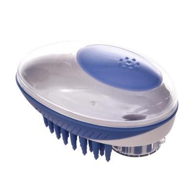 China Viable Clean Pet Grooming Comb Hair Removal Massage Shampoo SPA Dog Silicone Rubber Pet Bath Brush for sale