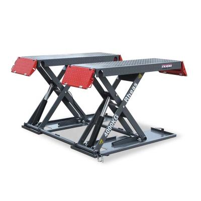 China Small Shear Car Lift Lift 1.2 Meter Maintenance And Maintenance Waterproof Movable Free Groove Installation 4000kg for sale