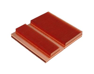 China Skiving Radiator Square Design Copper Liquid Cooler Pin Fin Copper Radiator for sale