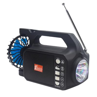 China Portable FM Radio Outdoor LED Flashing Light Solar Backup Speaker for sale